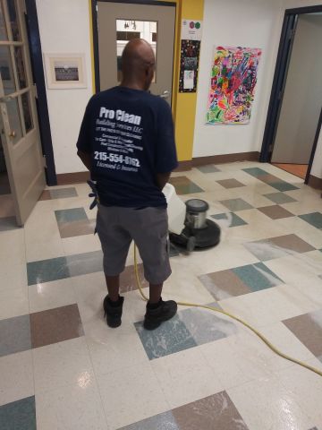 Floor stripping in Havertown, PA by Pro Clean Building Services LLC